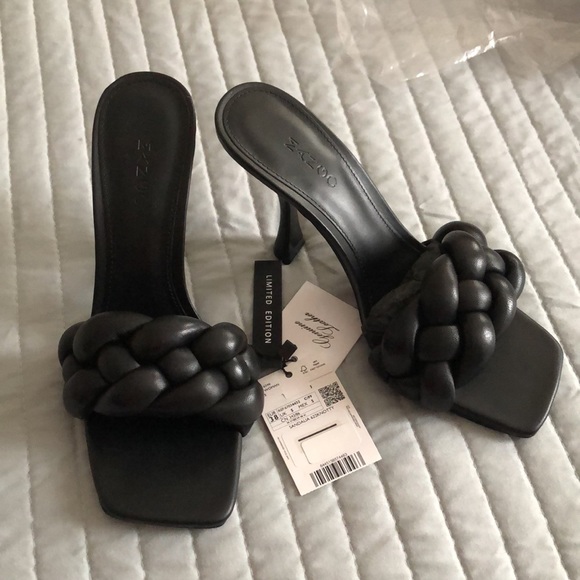 Mango Leather braided mule sandals Limited Edition - Picture 10 of 11